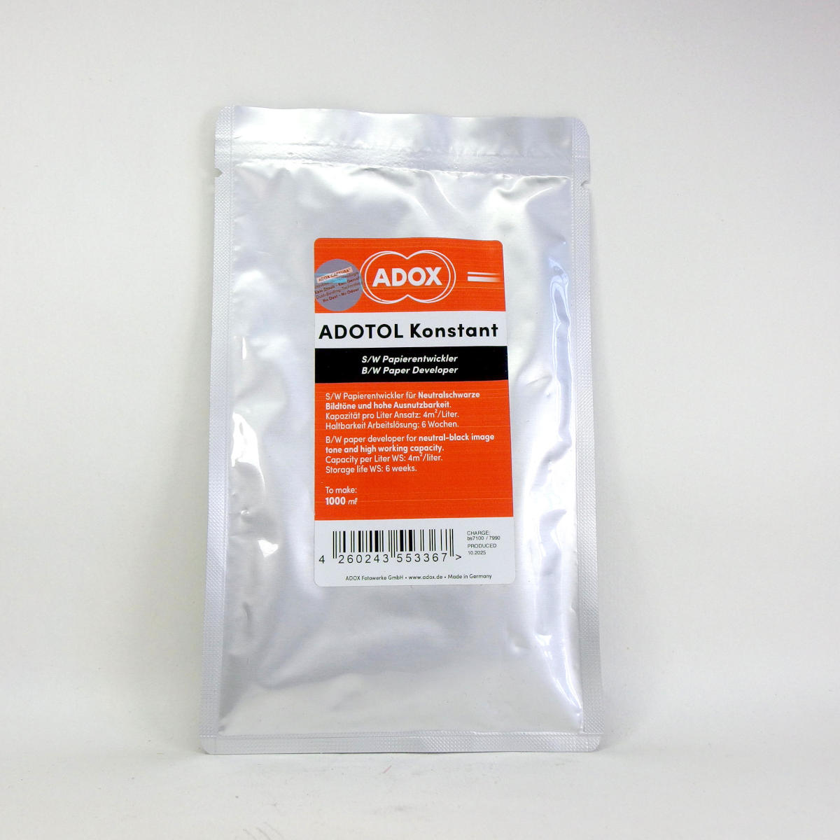 Révélateur papier ADOTOL Konstant - poudre pour 1 litre